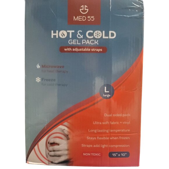 Med 55 Hot & Cold Gel Pack L With Adjustable Straps For Pain Relief - Picture 5 of 11